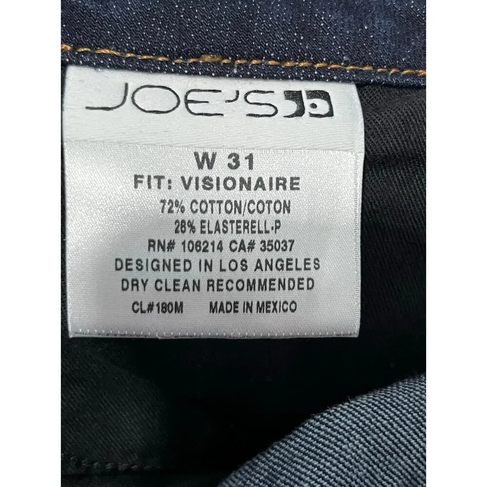 Joes Jeans Size 31x33 Womens Flare Leg Dark Wash Mid Rise Tall Preppy Work Wear